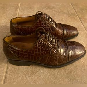 Magnanni Crocodile Leather Oxfords